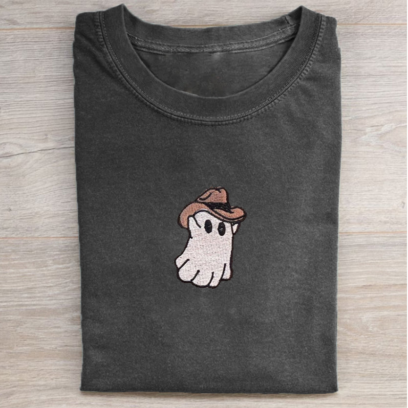 Embroidered Western Ghost T-shirt