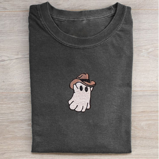 Embroidered Western Ghost T-shirt