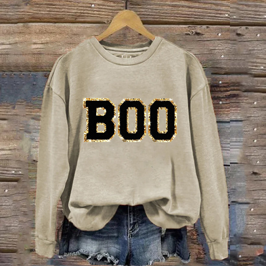 Printed Gold Halloween Sweatshirt