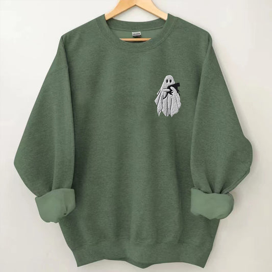 Embroidered Ghost Sweatshirt