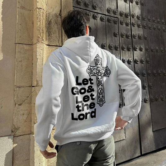 Let Go & Let The Lord Print Men's Hoodie