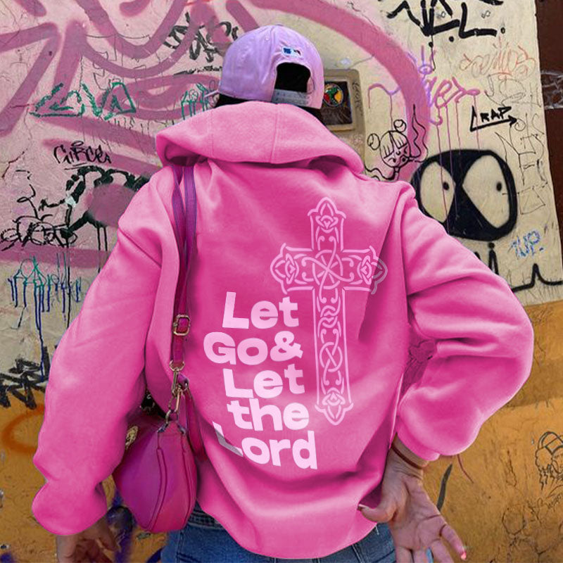 Let Go & Let The Lord Print Women's Hoodie