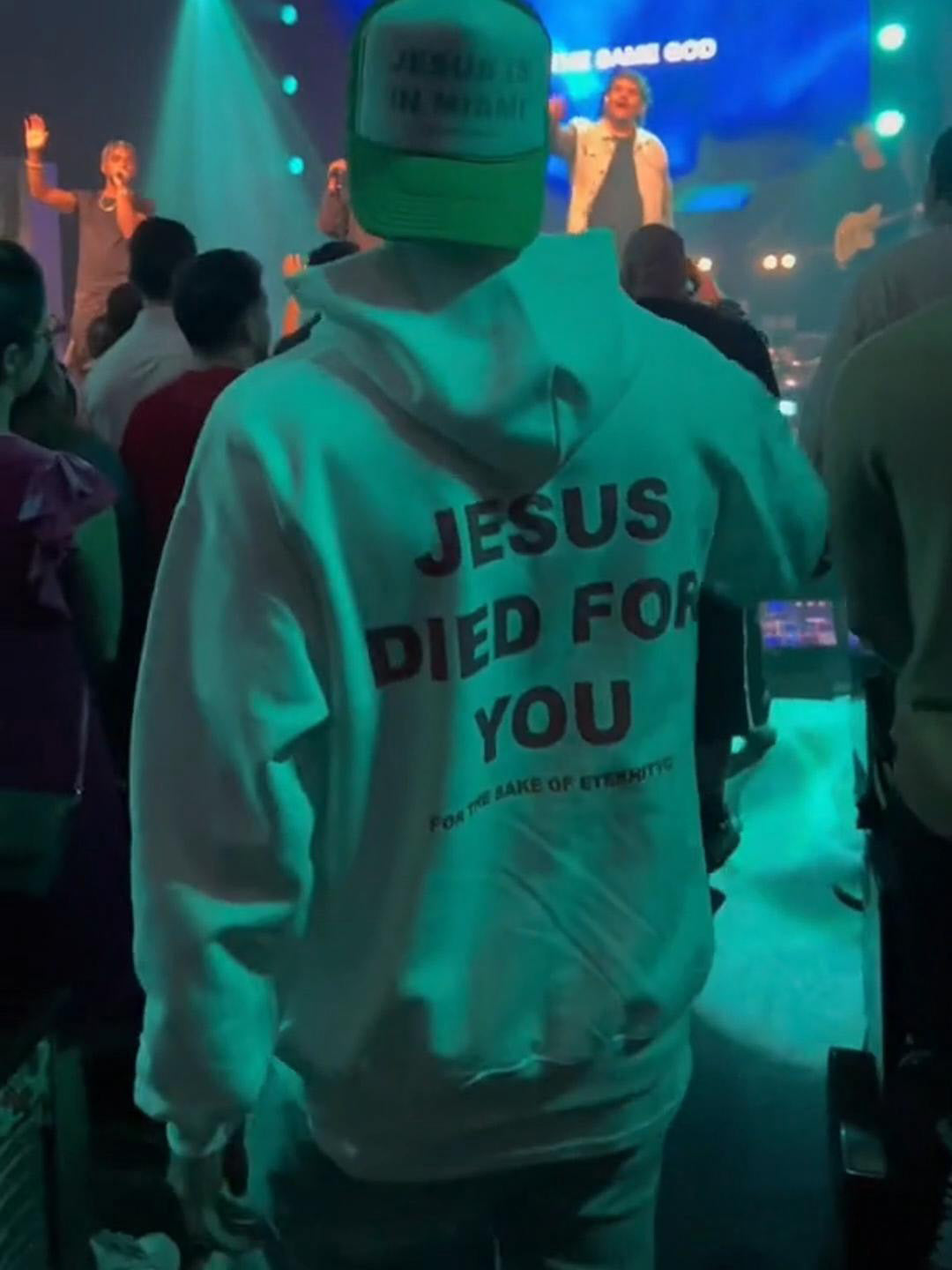 Jesus Died For You Print Christian Hoodie