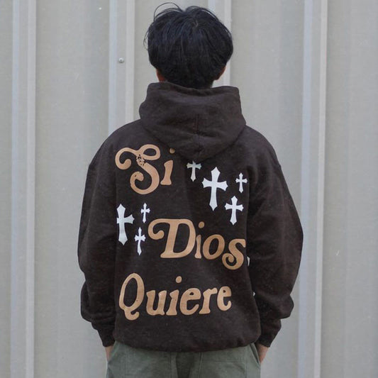 Si Dios Quiere Print Men's Hoodie