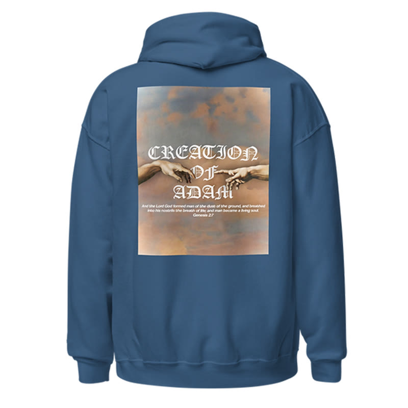 God Created Man In His Image Print Women's Hoodie