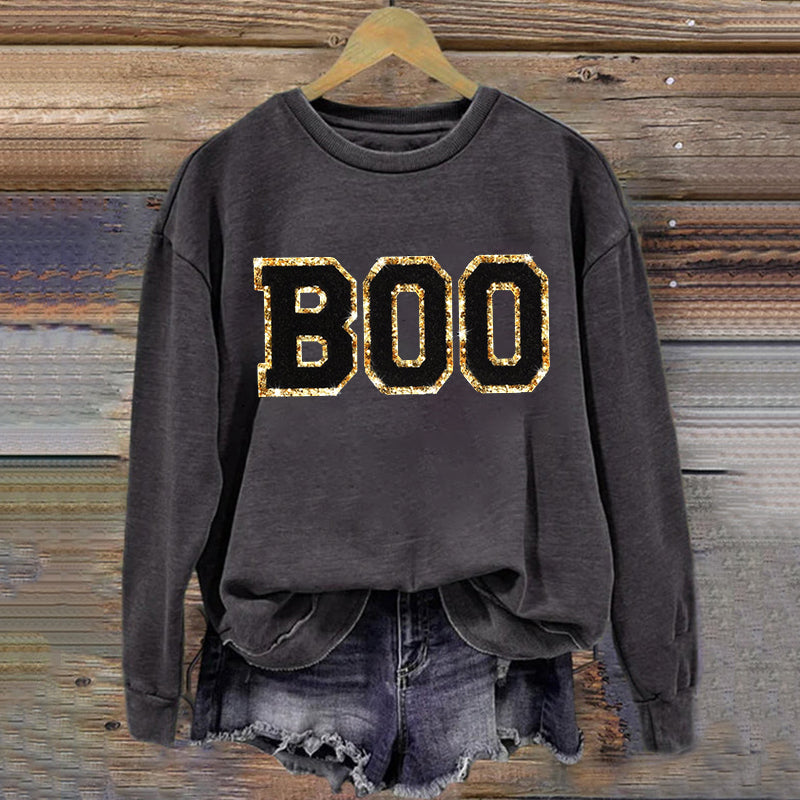 Printed Gold Halloween Sweatshirt