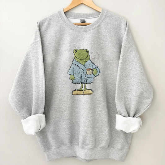 Embroidered Frog Sweatshirt