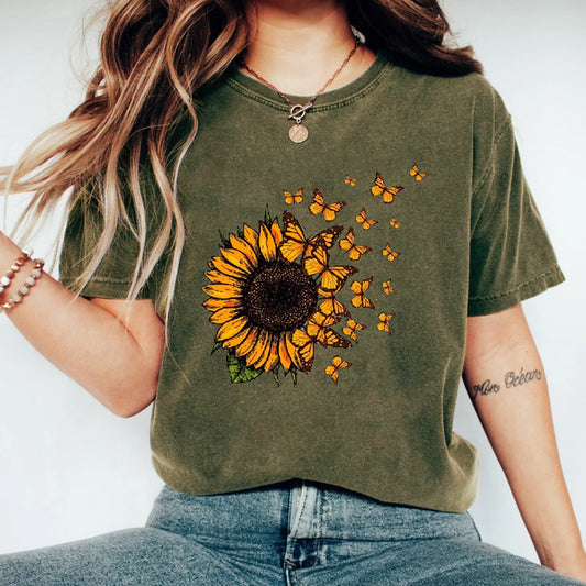 Sunflower Butterfly T-shirt