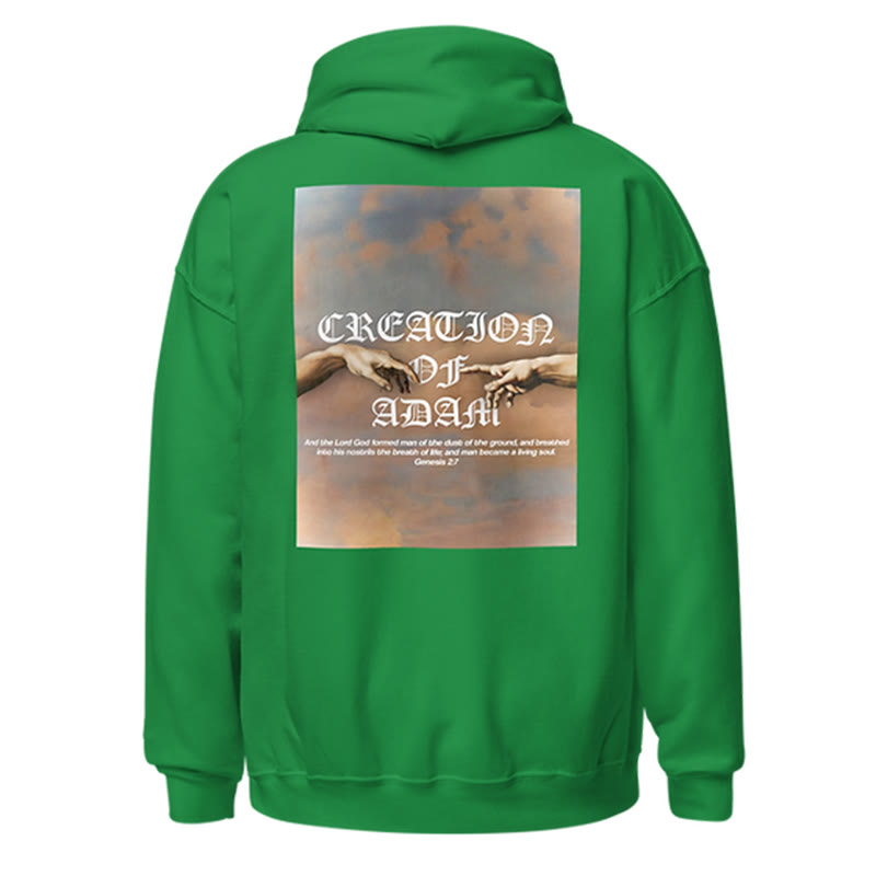 God Created Man In His Image Print Women's Hoodie