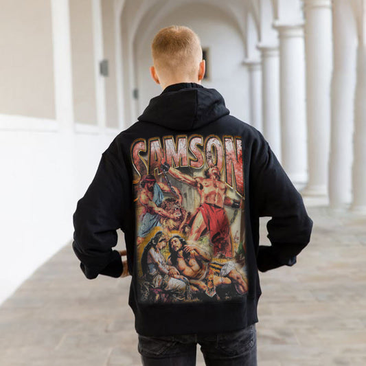 Causal Samson Print Hoodie