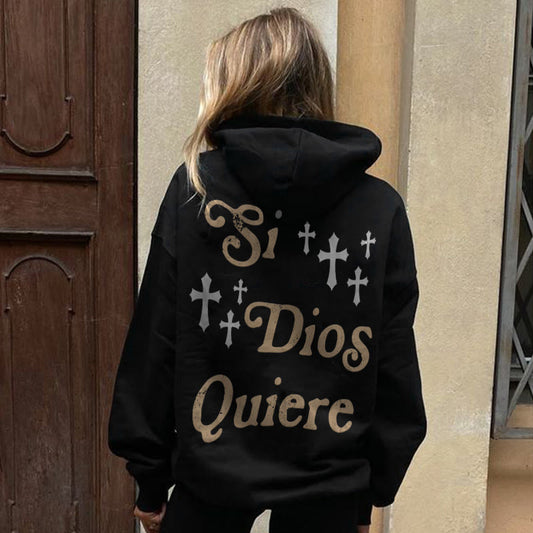 Si Dios Quiere Print Women's Hoodie