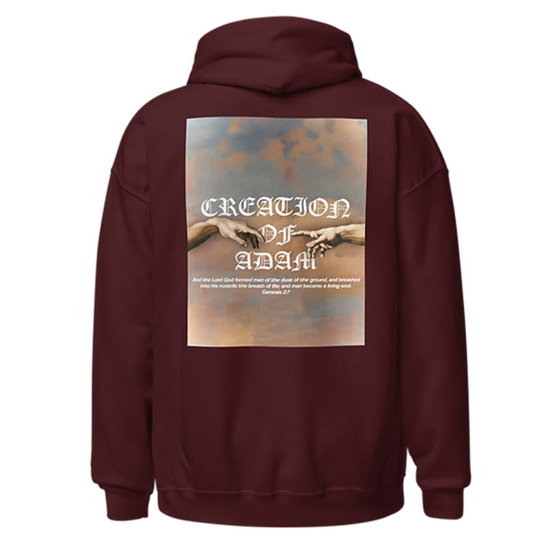 God Created Man In His Image Print Women's Hoodie