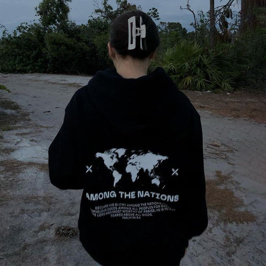 Among The Nations Print Women's Hoodie