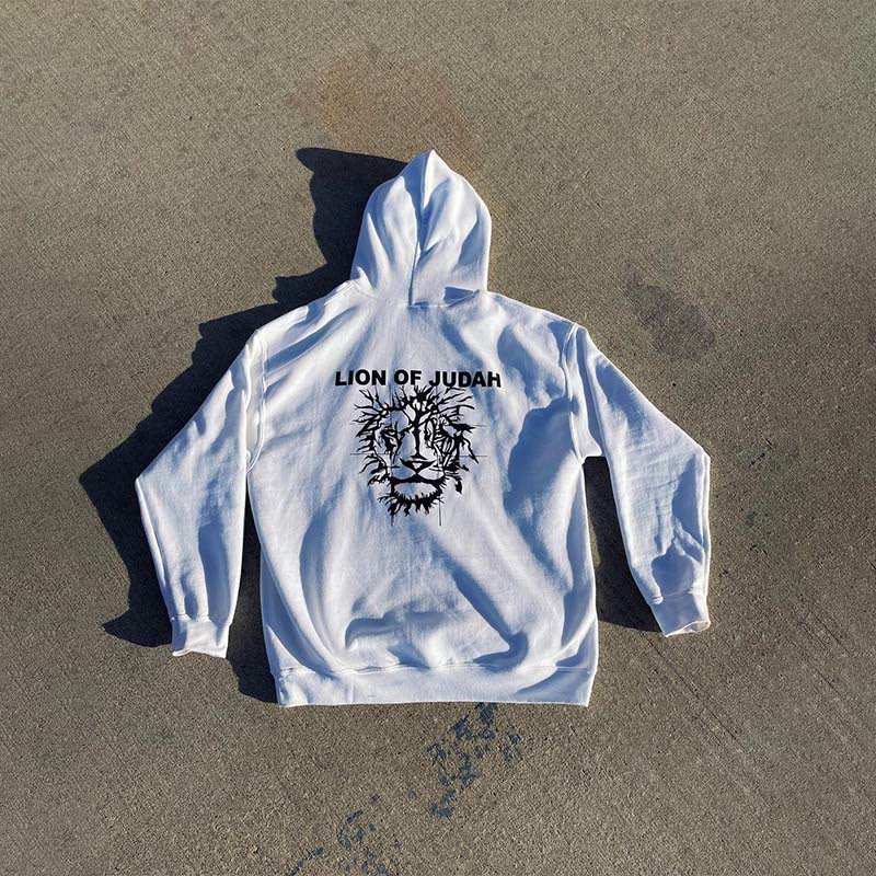 Lion Of Judah Print Christian Hoodie