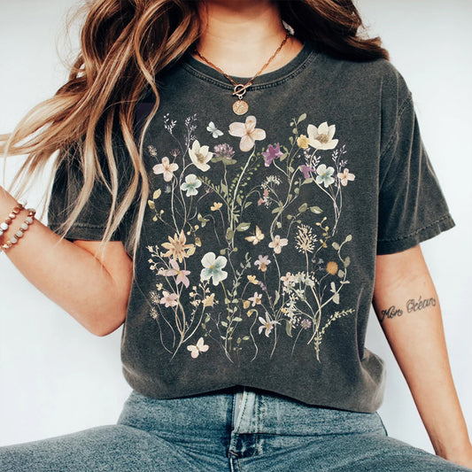 Boho Wildflowers Cottagecore T-shirt