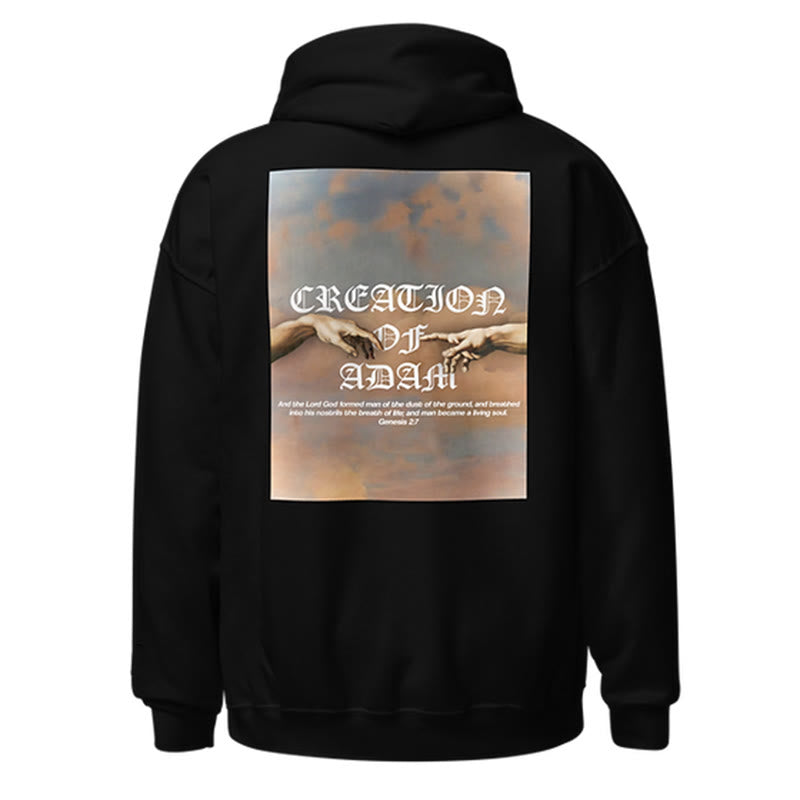 God Created Man In His Image Print Women's Hoodie