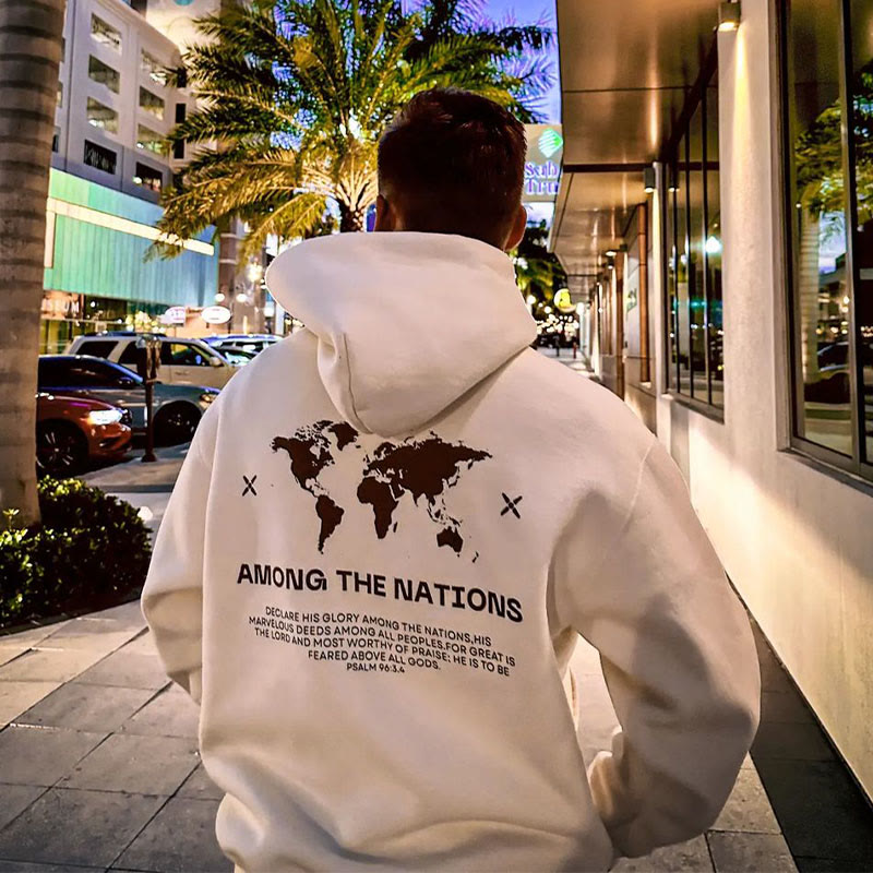 Among The Nations Print Men's Hoodie