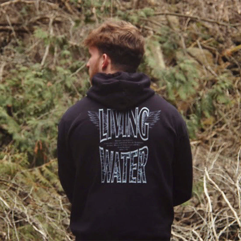 Living Water Print Men's Hoodie