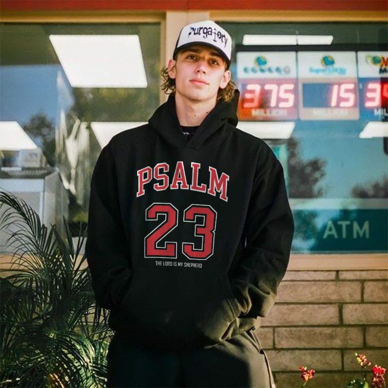 Psalm 23 Print Long Sleeve Hoodie