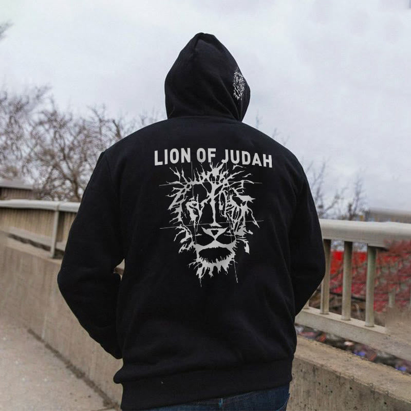 Lion Of Judah Print Christian Hoodie