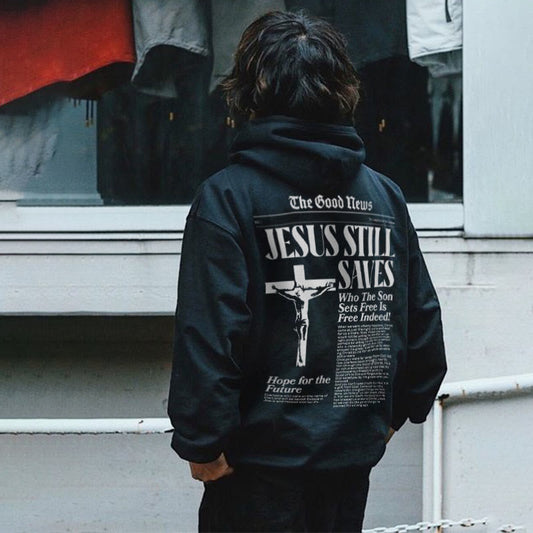 Jesus Still Saves Print Hoodie